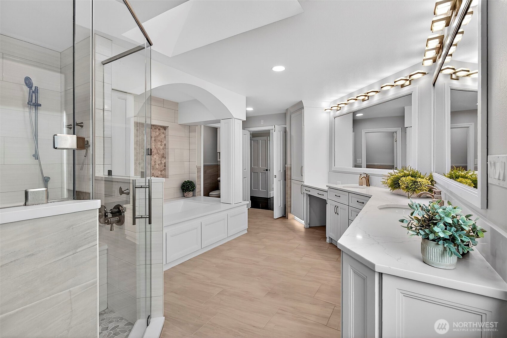 34529 5th Place Southwest Federal Way, WA 98023 - Photo 34 of 40 a large white kitchen with stainless steel appliances