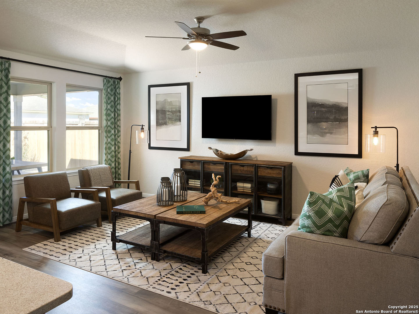 124 Perciful Avenue Cibolo, TX 78108 - Photo 5 of 14 a living room with furniture and a flat screen tv