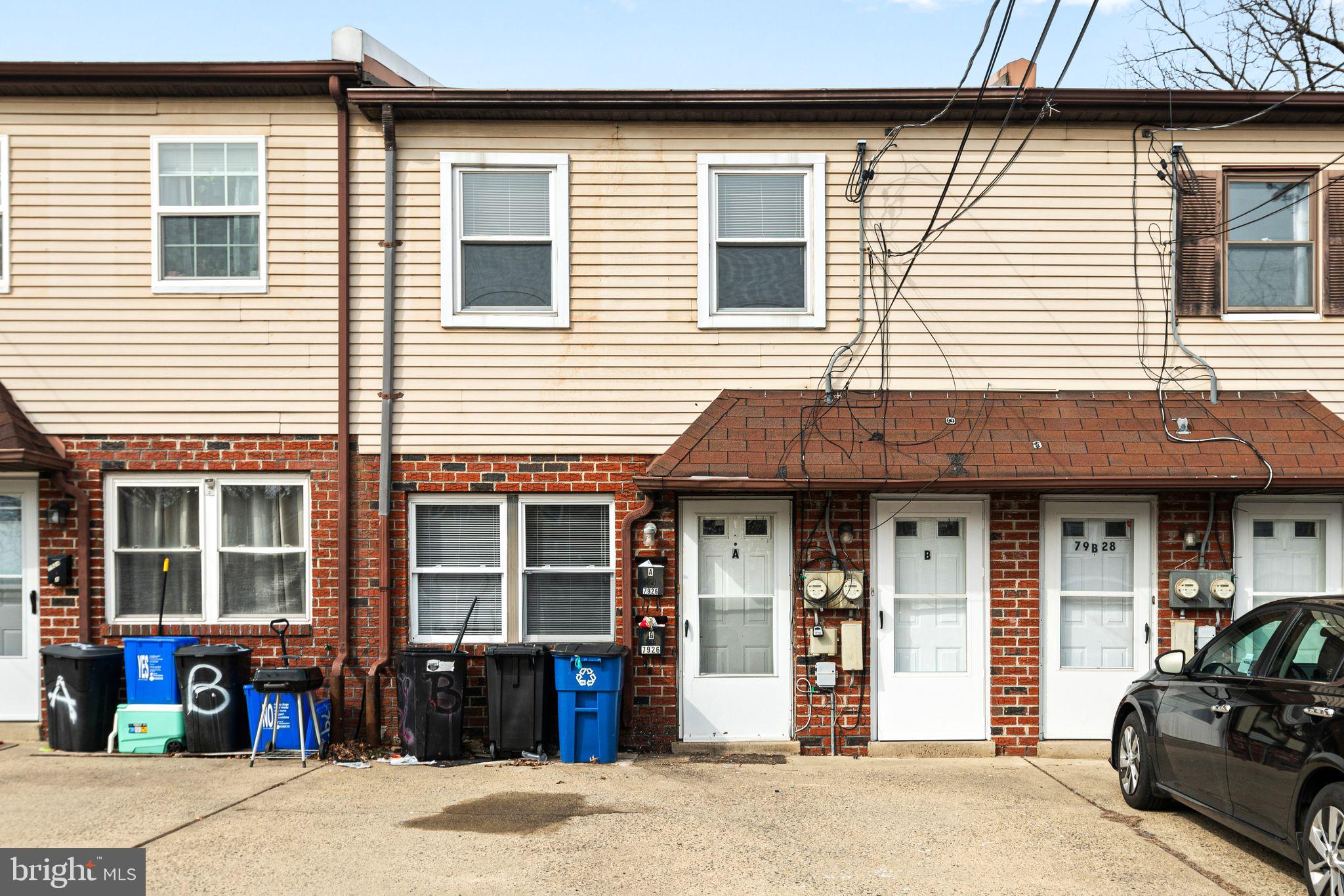 a front view of a house