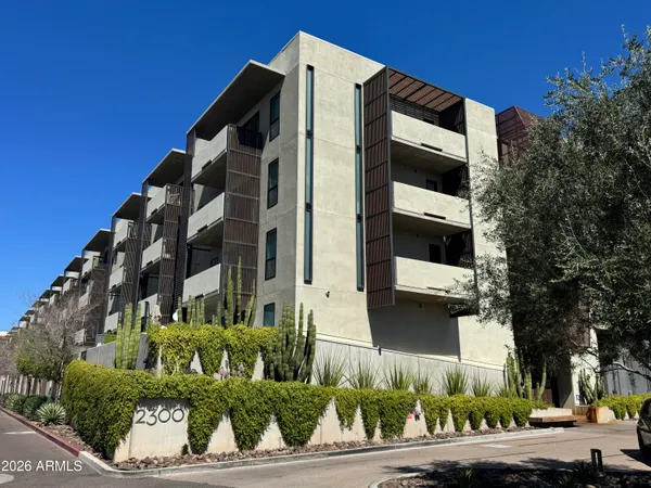 a front view of a building