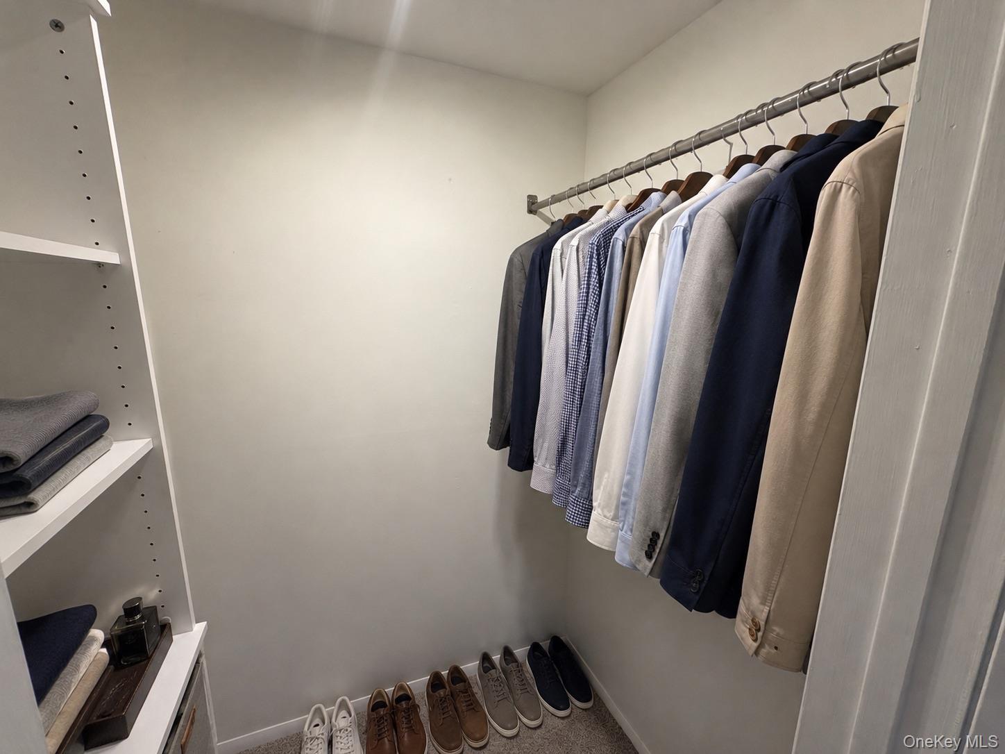 201 Birchwood Road, Unit 201 Coram, NY 11727 - Photo 17 of 27 a view of walk in closet with clothes and shoes