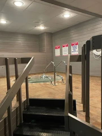 a view of a terrace with sitting area