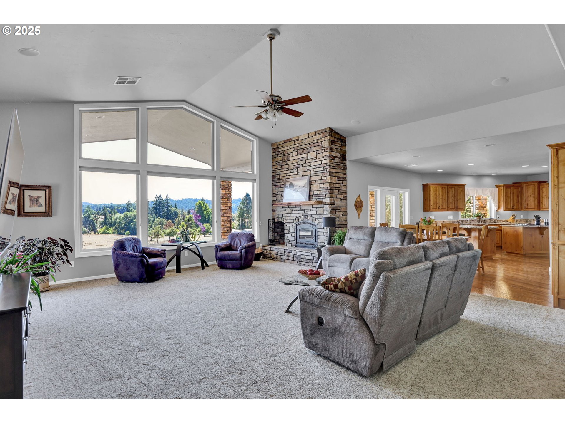 485 Andrews Road Yoncalla, OR 97499 - Photo 17 of 46 a living room with furniture and a large window