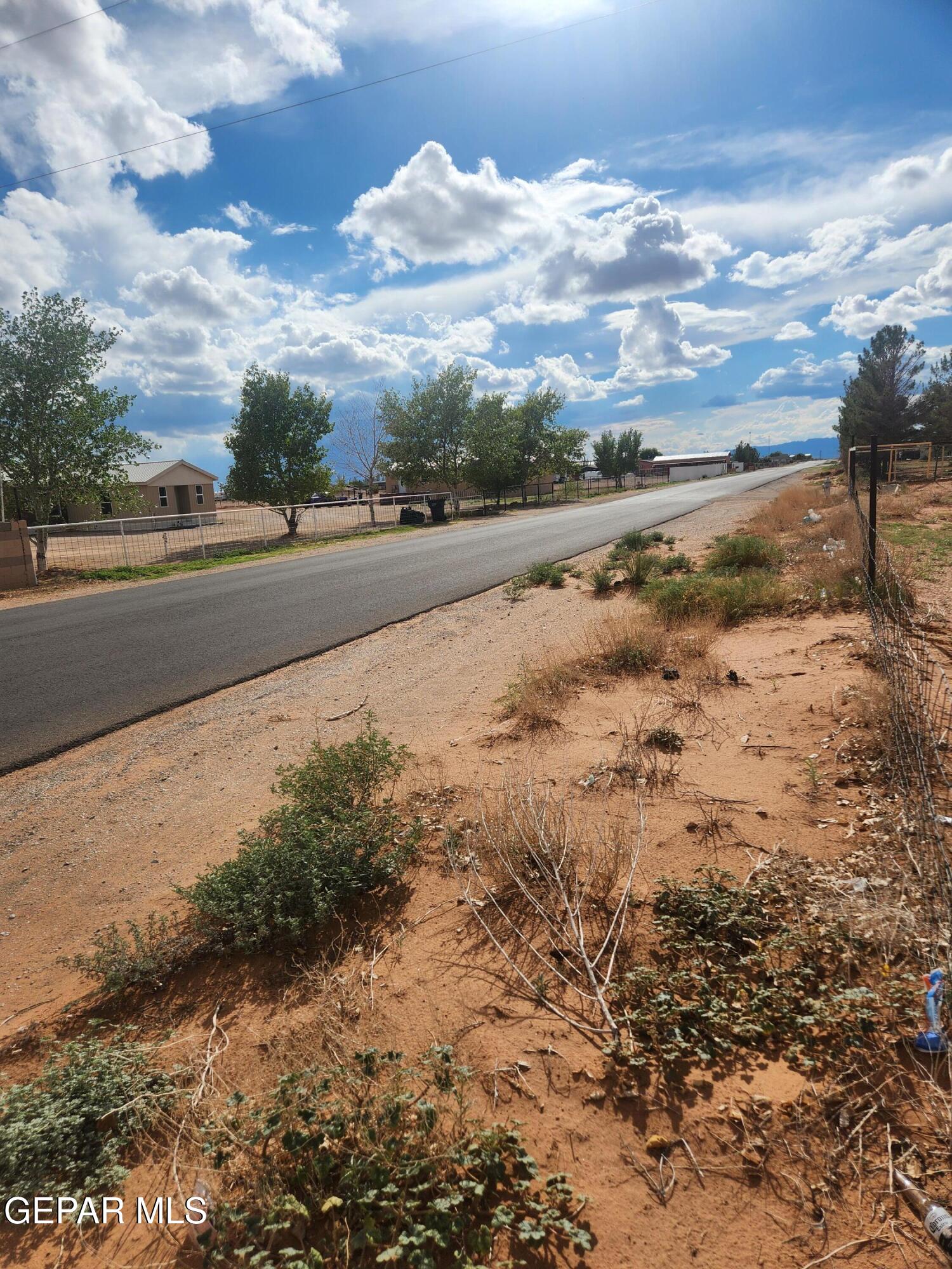 a view of a road with beach