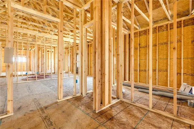 a view of a room with a large windows