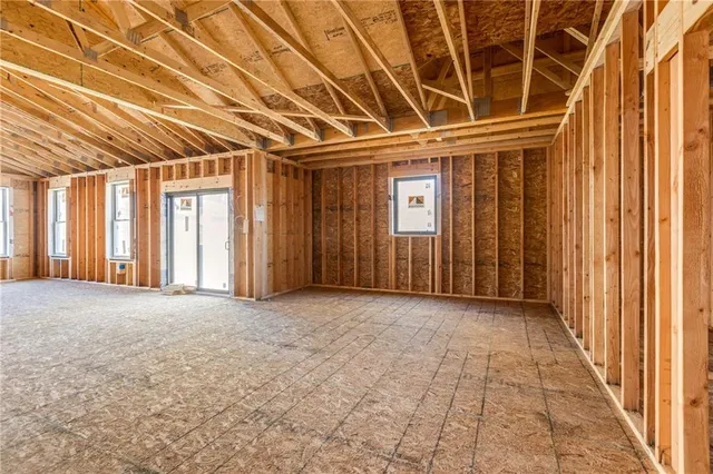 a view of a porch with a door