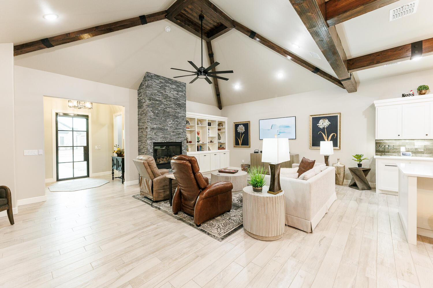 5310 112th Street Lubbock, TX 79424 - Photo 3 of 36 a living room with furniture and fireplace