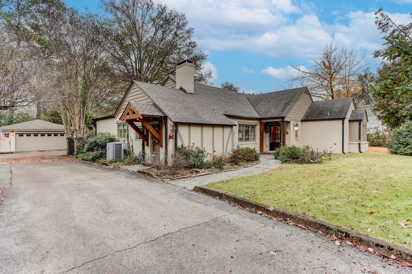 a view of a house with a patio