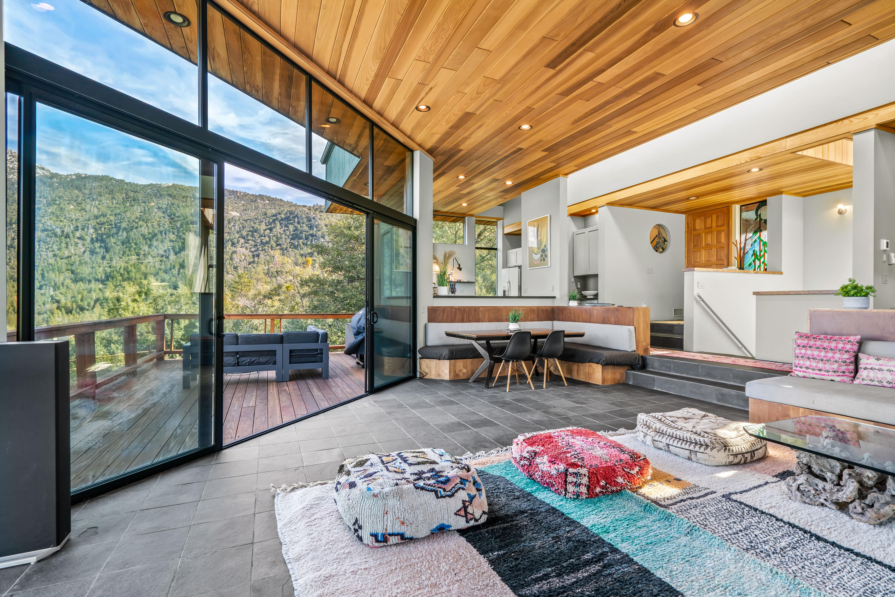 54685 Crest Drive Idyllwild, CA 92549 - Photo 15 of 50 a outdoor living space with furniture and rug