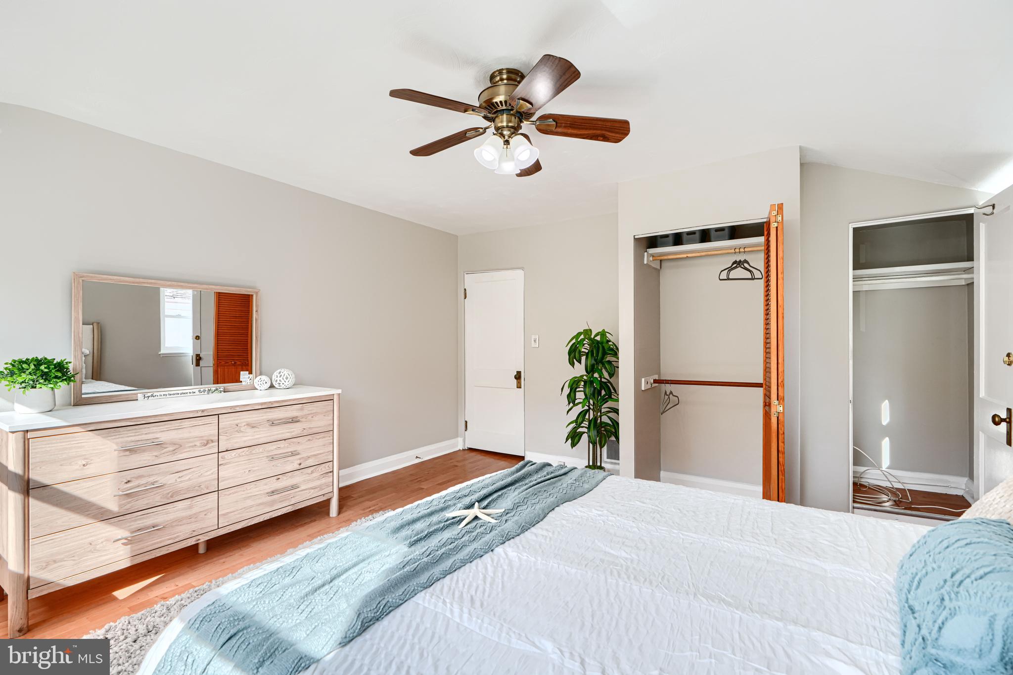 1620 Naturo Road Towson, MD 21286 - Photo 11 of 43 a bedroom with a bed and ceiling fan