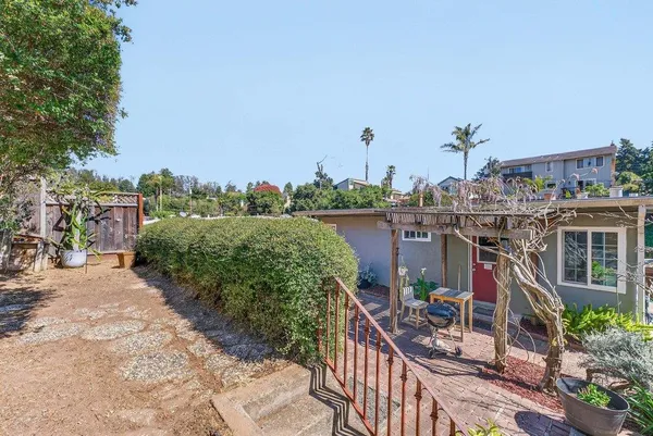 a city view with tall buildings