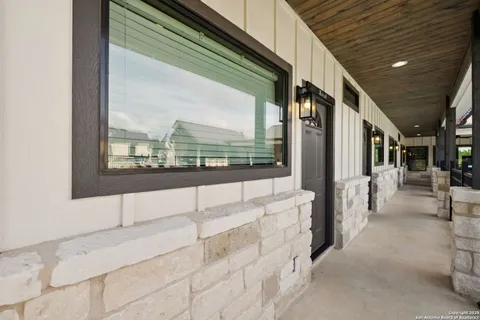 a large white room with a large window