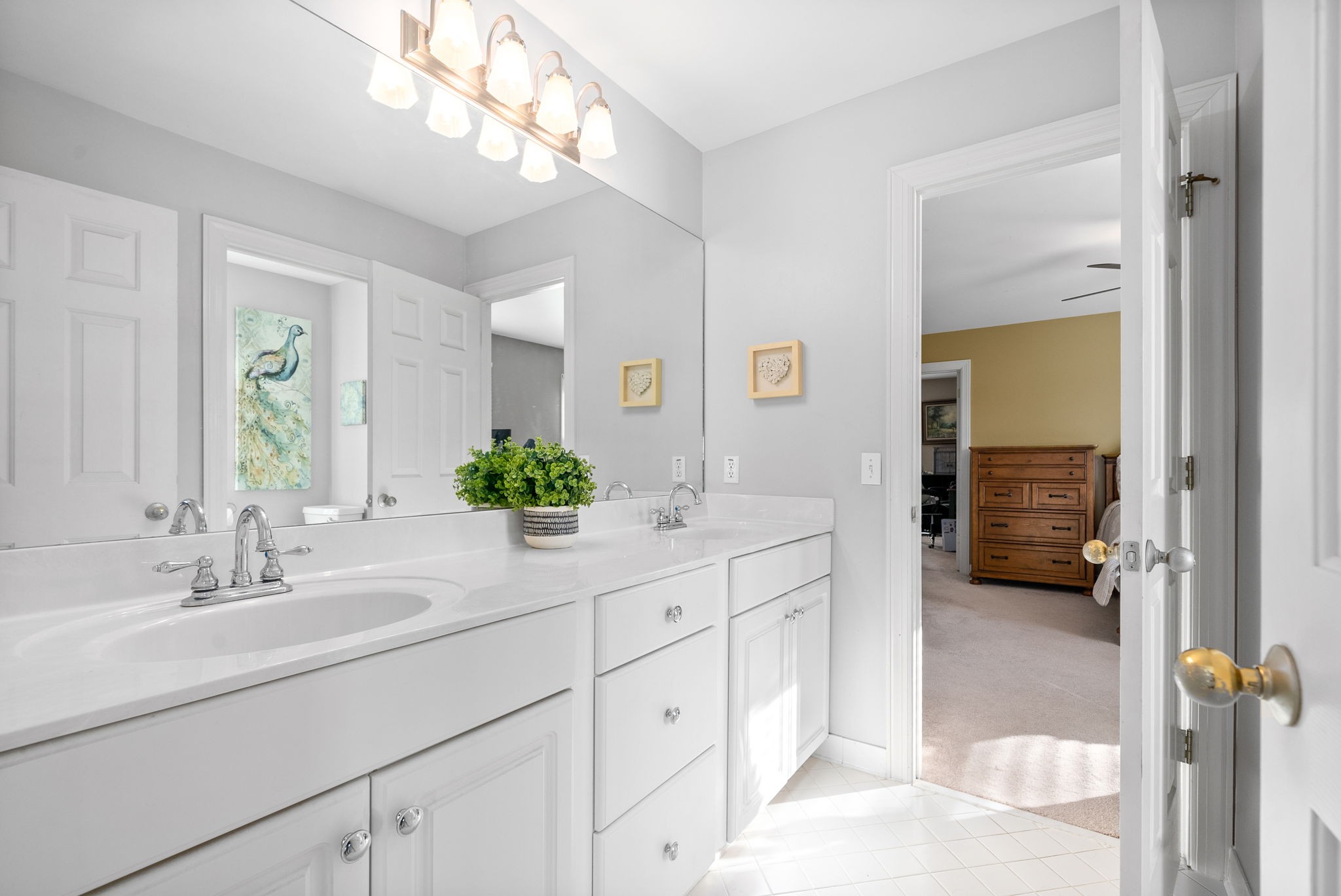 1904 Springcroft Drive Franklin, TN 37067 - Photo 21 of 30 a spacious en suite bathroom with a double vanity sink and mirror