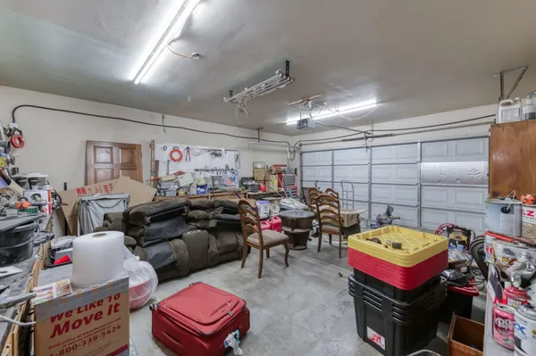 a view of a storage in a room