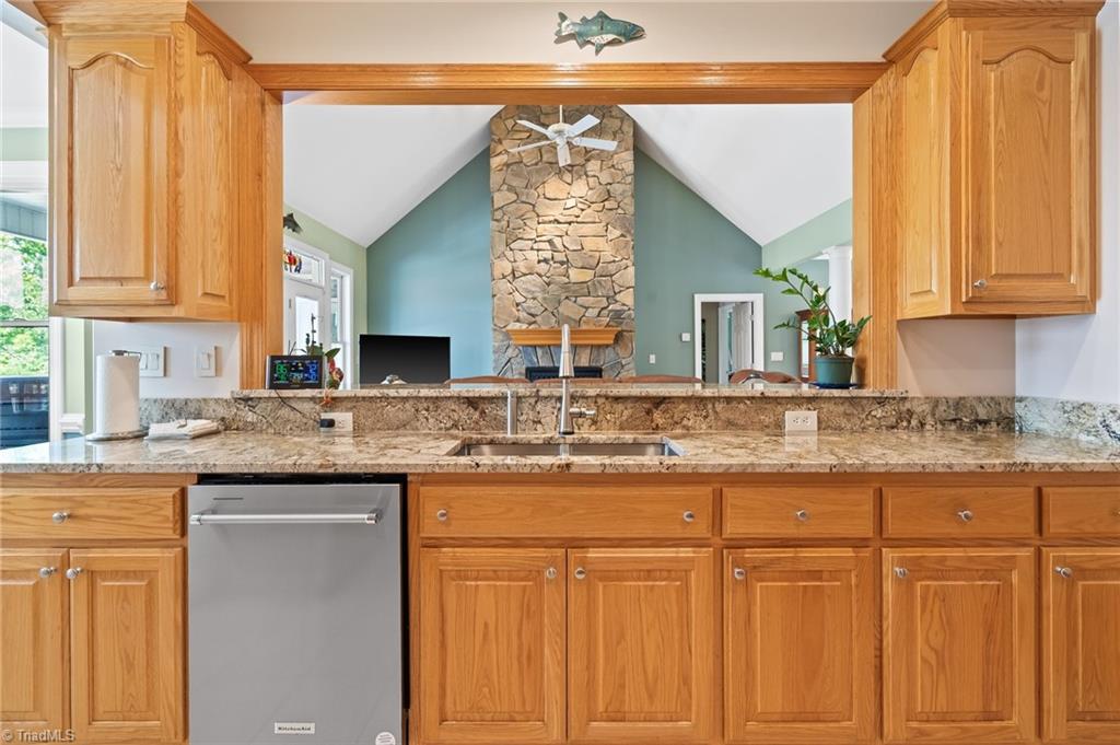 133 Lake View Road Prospect Hill, NC 27314 - Photo 15 of 50 Wash dishes and overlooks living room