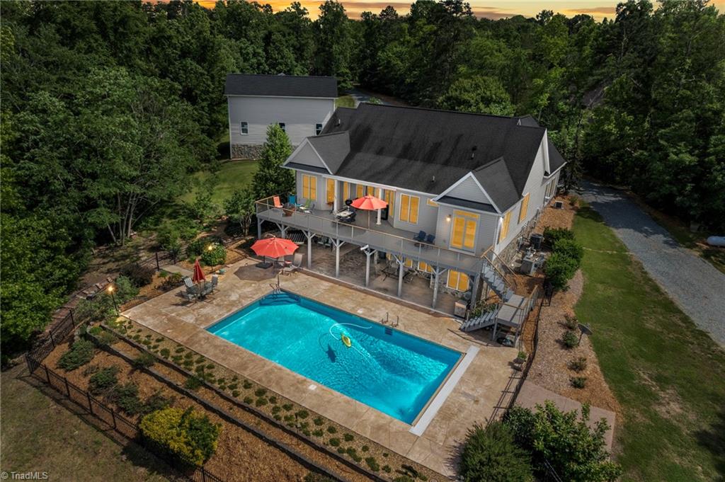 133 Lake View Road Prospect Hill, NC 27314 - Photo 2 of 50 Great View of rear of home with inground pool