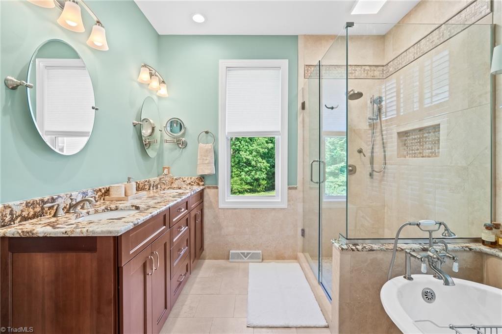 133 Lake View Road Prospect Hill, NC 27314 - Photo 25 of 50 Walk in Shower and double sinks