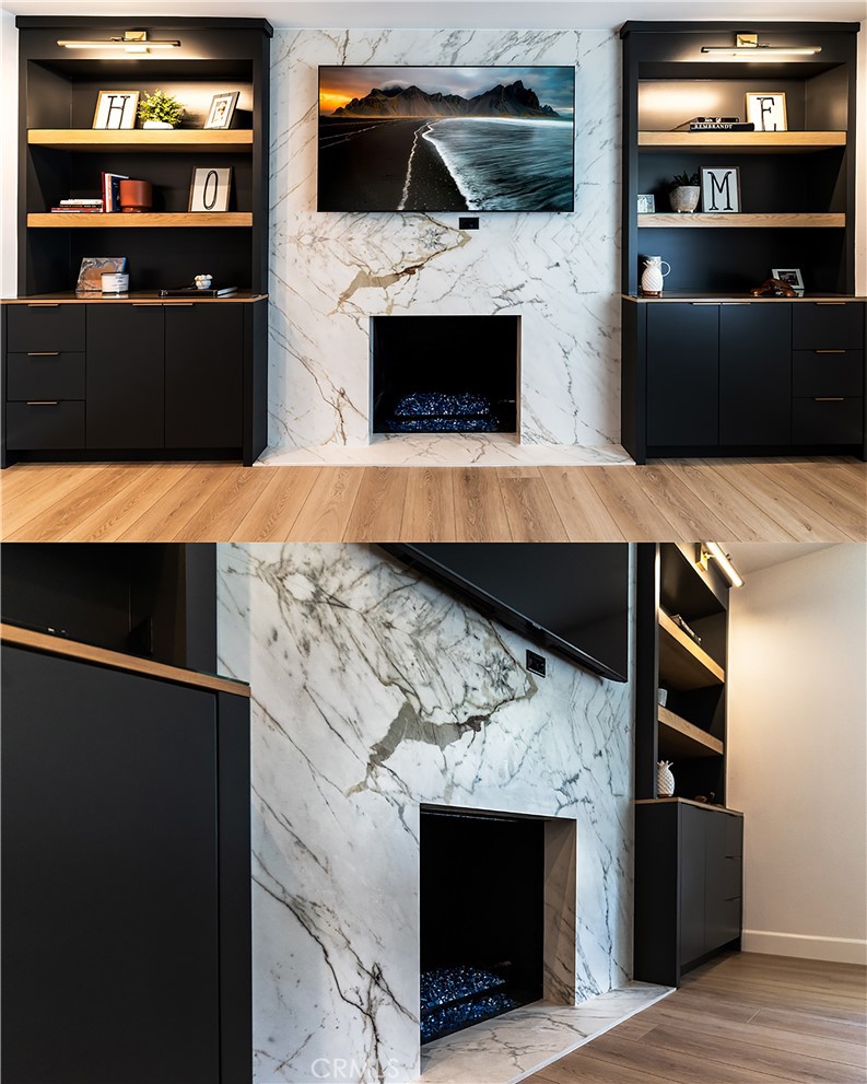 24701 Nympha Drive Mission Viejo, CA 92691 - Photo 9 of 75 a kitchen with stainless steel appliances kitchen island wooden cabinets and fireplace