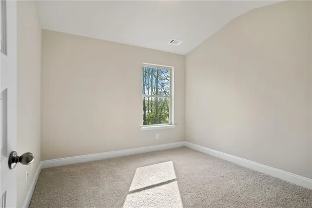 an empty room with a window