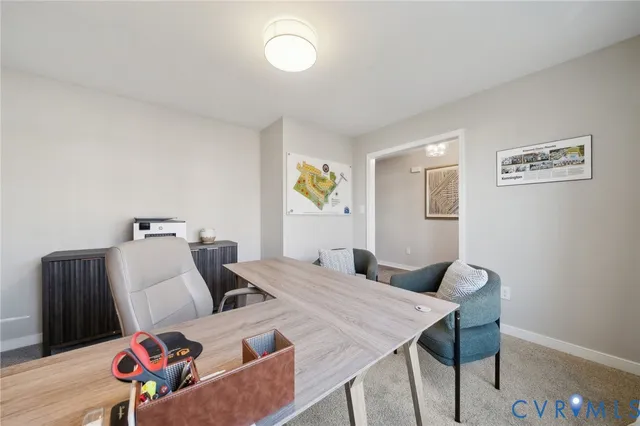 a bed room with a bed and furniture