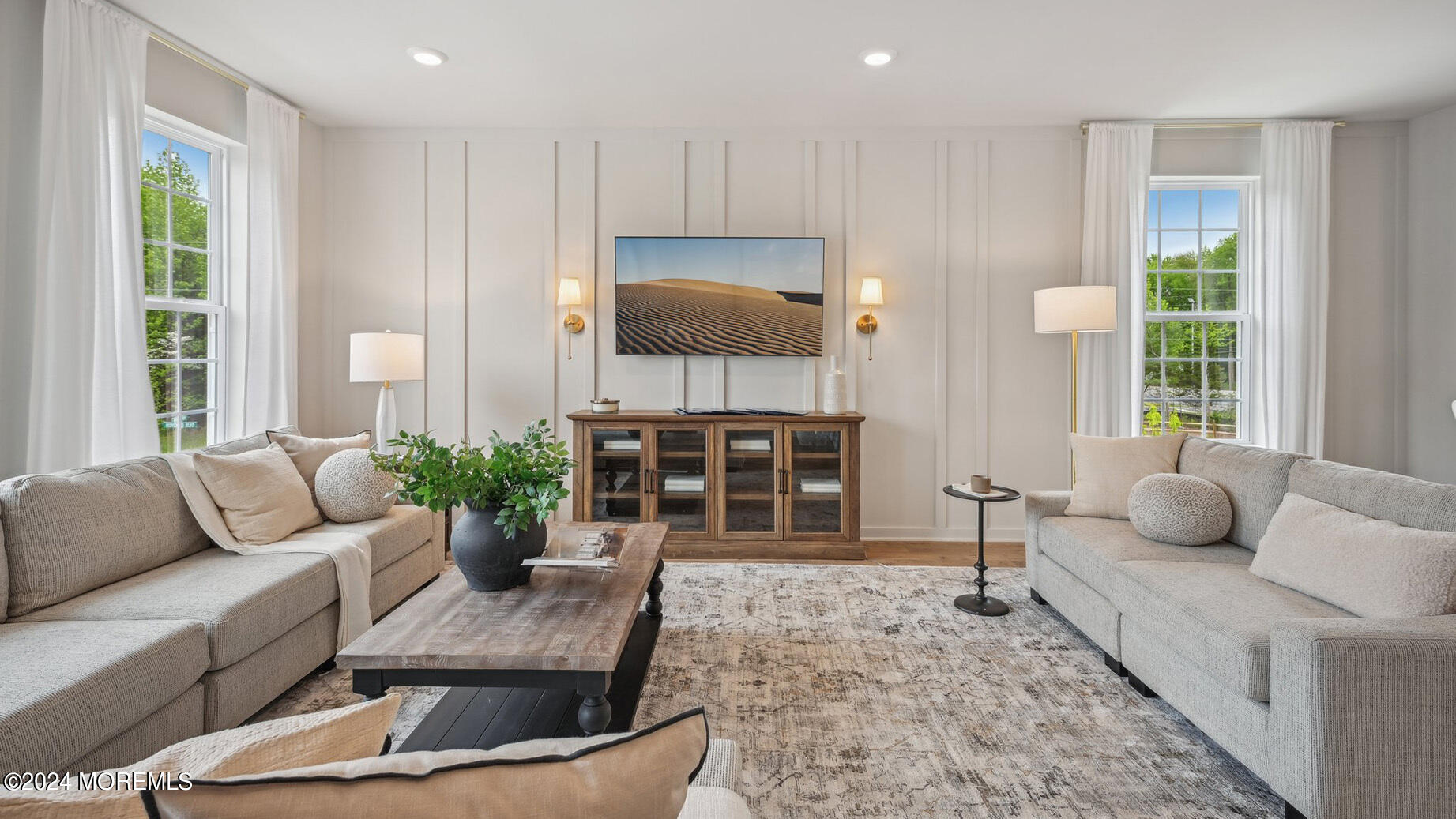 16 Rothbury Court Tinton Falls, NJ 07753 - Photo 12 of 43 a living room with furniture and a flat screen tv