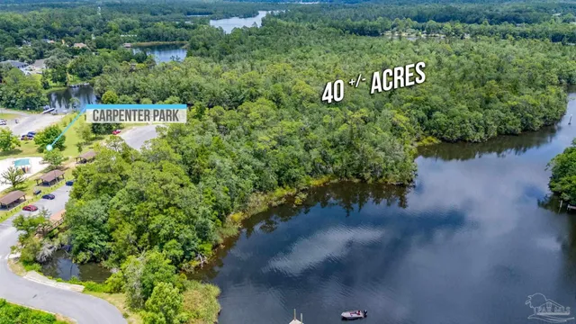 a view of a sign in a city