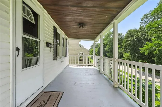 a view of a porch