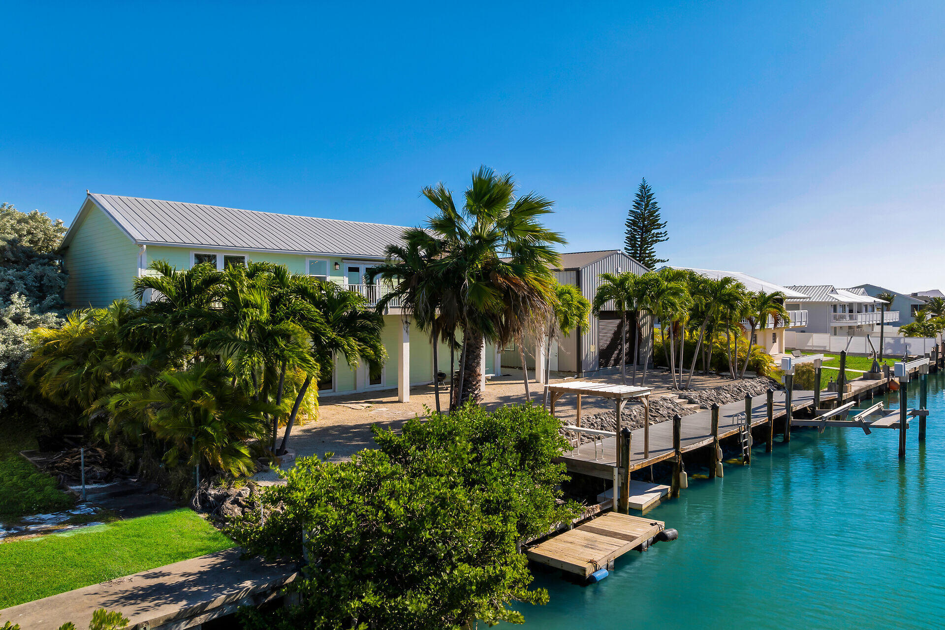 415 Sombrero Beach Road Marathon, FL 33050 - Photo 6 of 40 Canal view of Dock & Swim platform