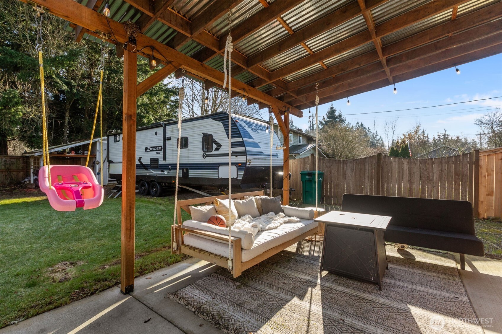 20911 Ronning Road Arlington, WA 98223 - Photo 35 of 40 a view of a backyard with sitting area