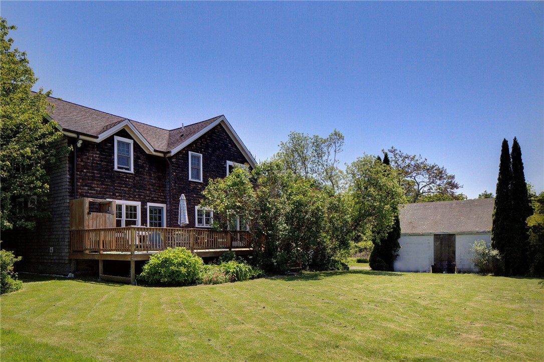 201 Paradise Avenue Middletown, RI 02842 - Photo 9 of 48 taken from back yard looking at house and garage