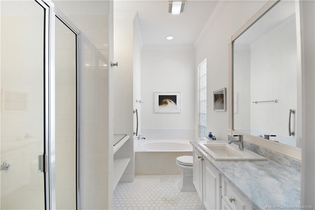 1494 Southwest Balmoral Trace Stuart, FL 34997 - Photo 26 of 45 Her Master Bath with Granite counter