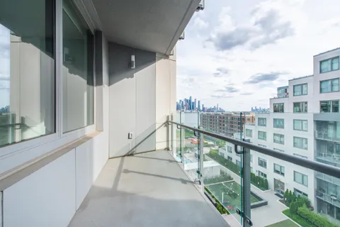 a view of balcony with city view