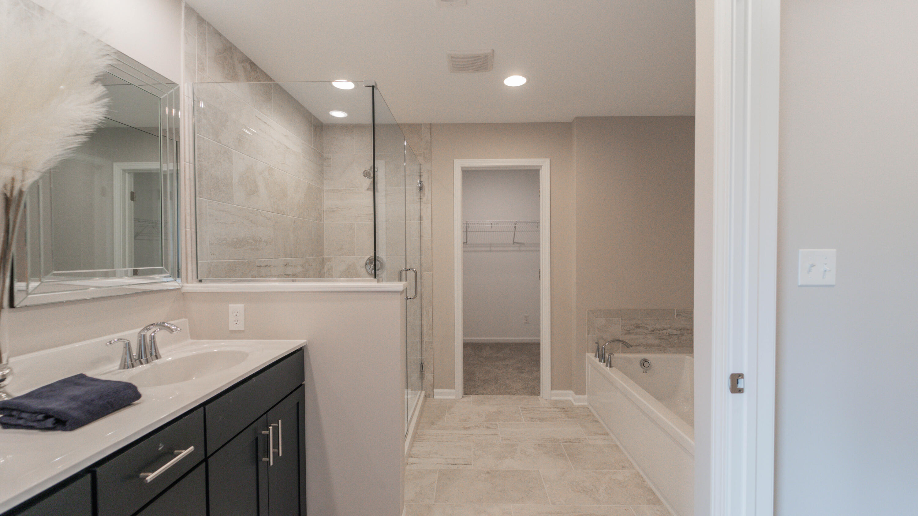 5657 Burr Rdg Circle Crown Point, IN 46307 - Photo 20 of 23 a bathroom with a granite countertop sink mirror and double