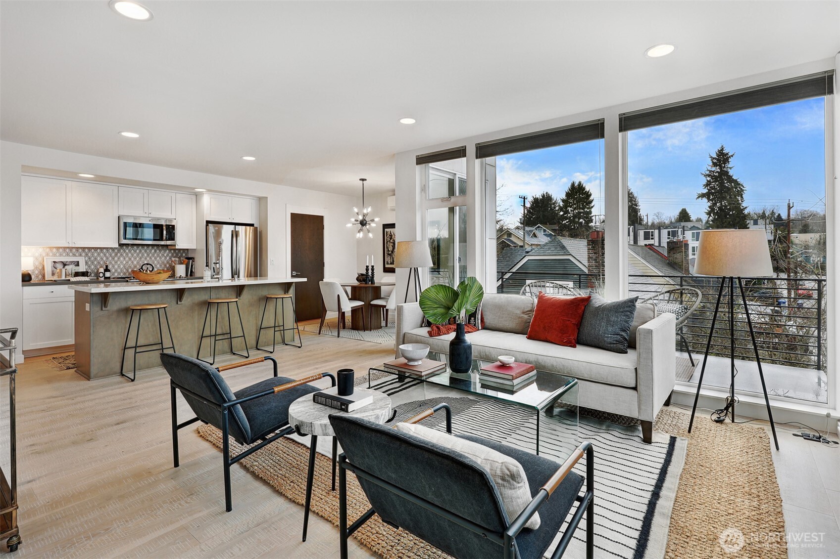 3717 South Dawson Street Seattle, WA 98118 - Photo 12 of 40 a living room with furniture and a large window