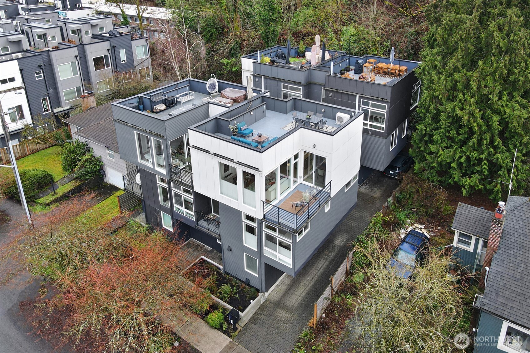 3717 South Dawson Street Seattle, WA 98118 - Photo 36 of 40 an aerial view of a house with a big yard
