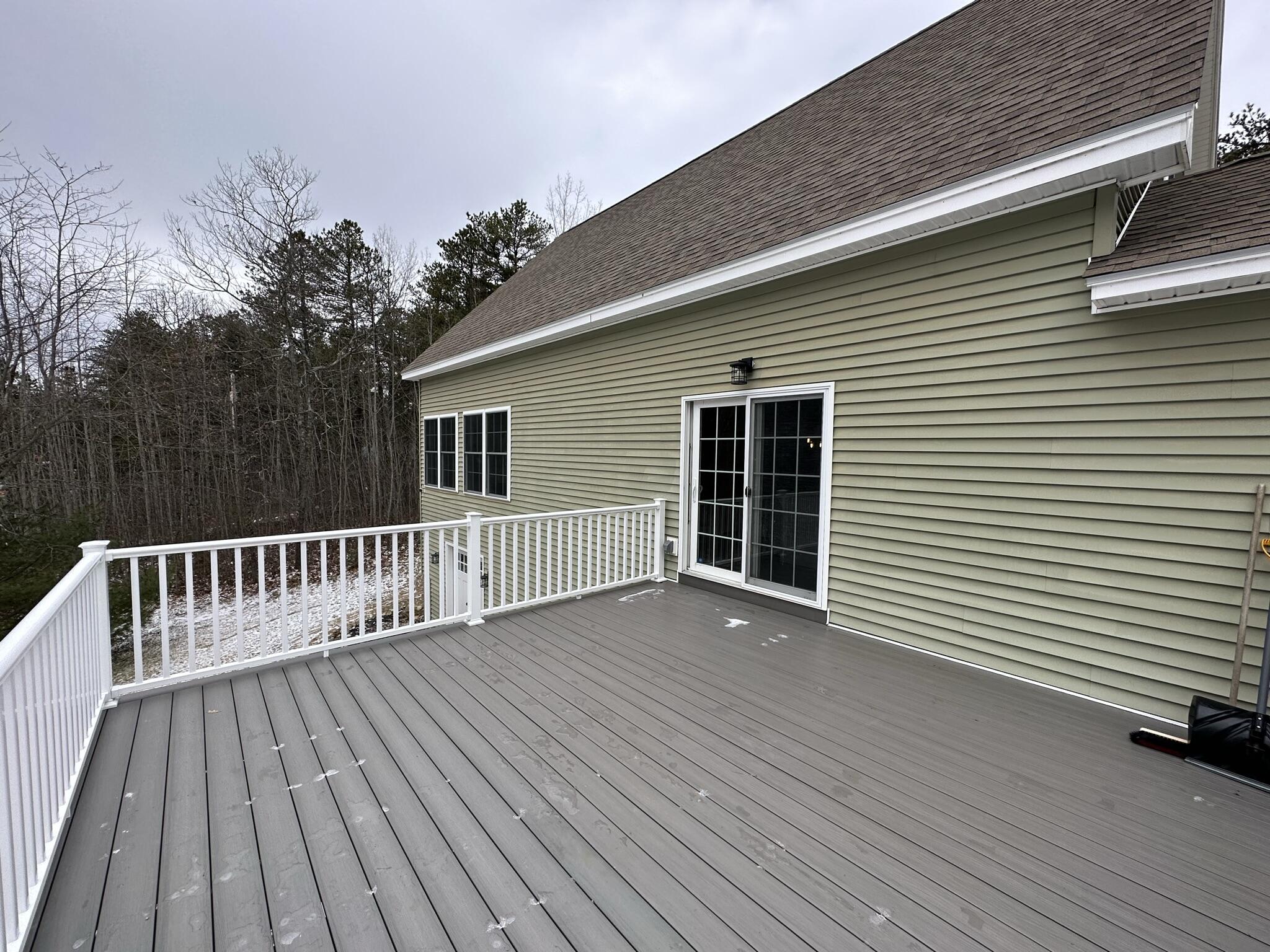 126 Poverty Pond Road West Newfield, ME 04095 - Photo 65 of 67 Large deck off of kitchen.