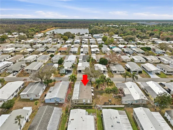 a view of city and green space