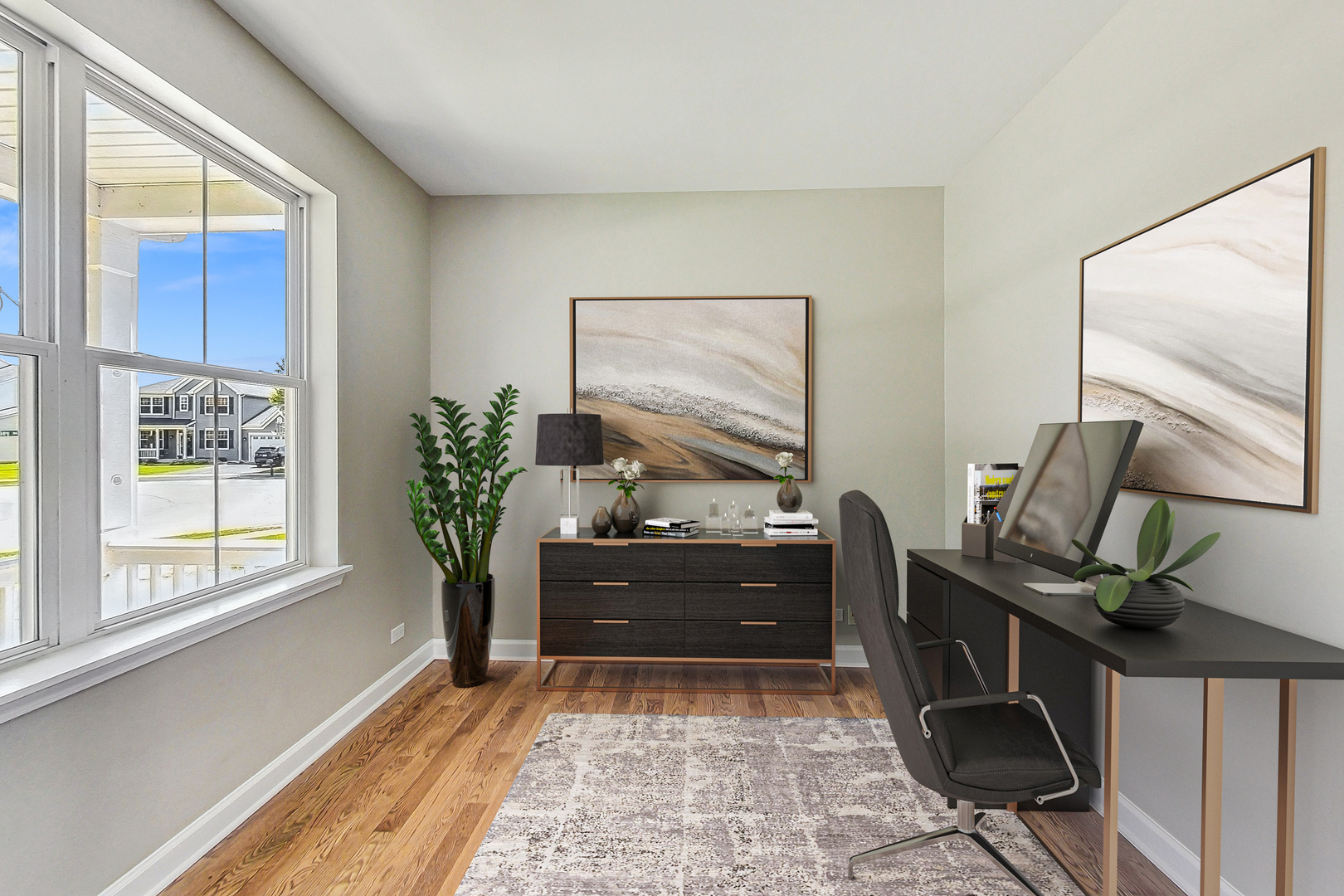 2782 Moraine Valley Road Wauconda, IL 60084 - Photo 9 of 24 a workspace with furniture and a window