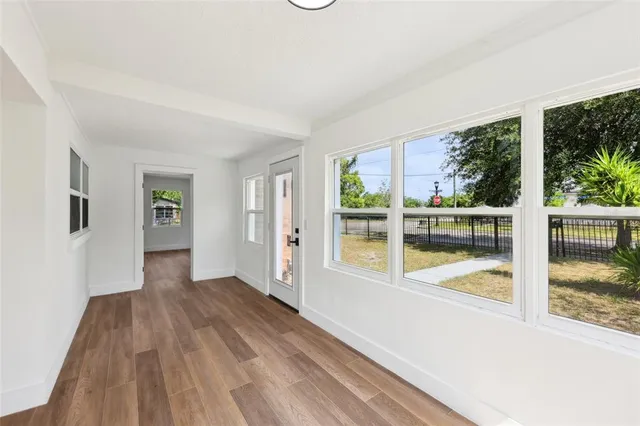 a view of an empty room