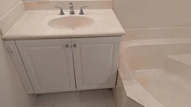 a bathroom with a sink