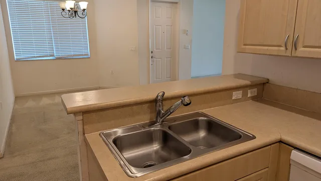 a close view of sink and tap