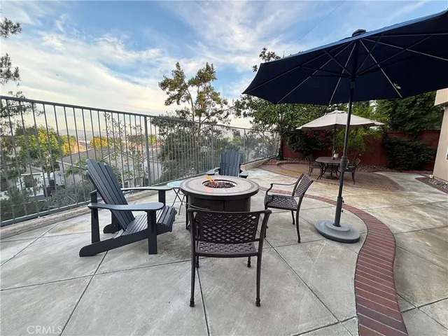 a table and chairs in patio