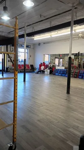 a view of parking garage with lots of stuff