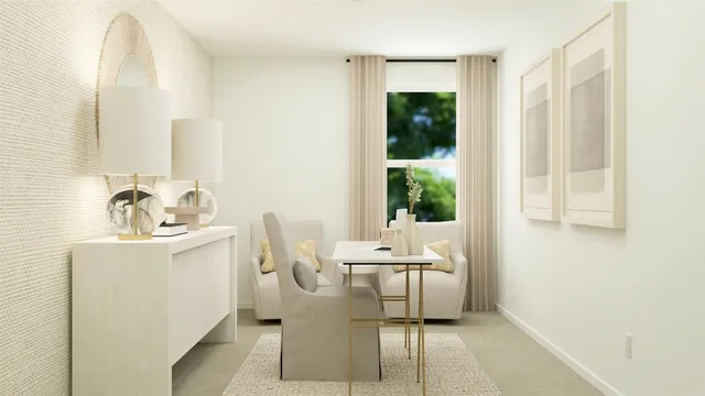 a room with a sink and a window