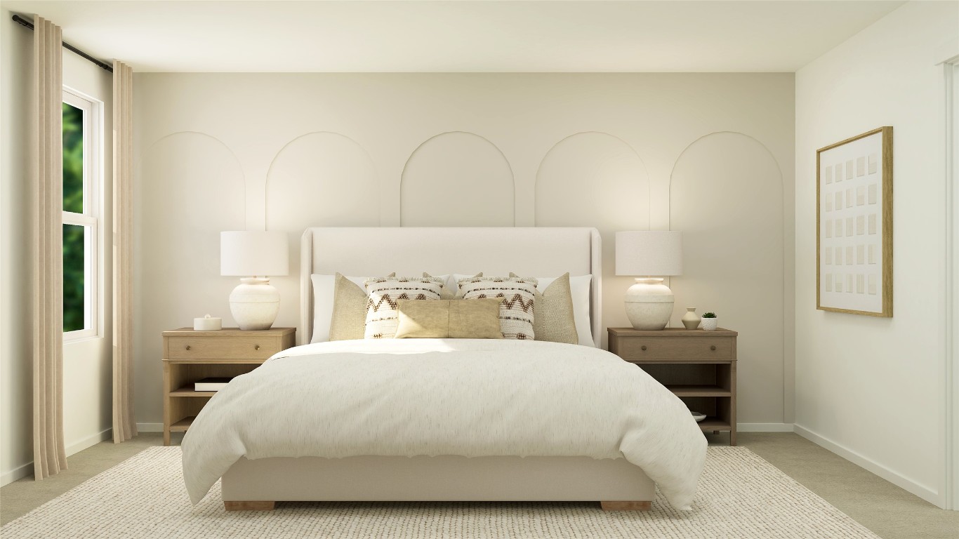 270 Kings Row Lane Jarrell, TX 76537 - Photo 28 of 30 a bedroom with a bed and a night stand