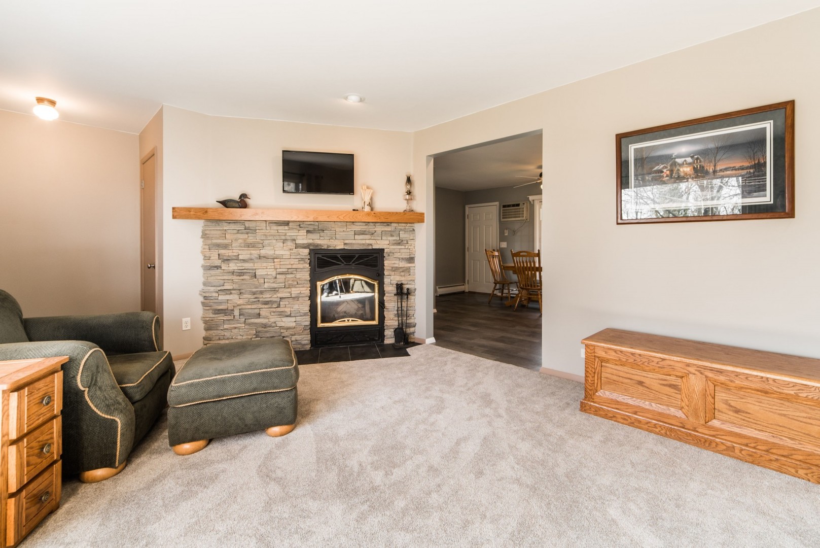 13369 Ash Road Genoa, IL 60135 - Photo 3 of 26 a living room with furniture and a fireplace