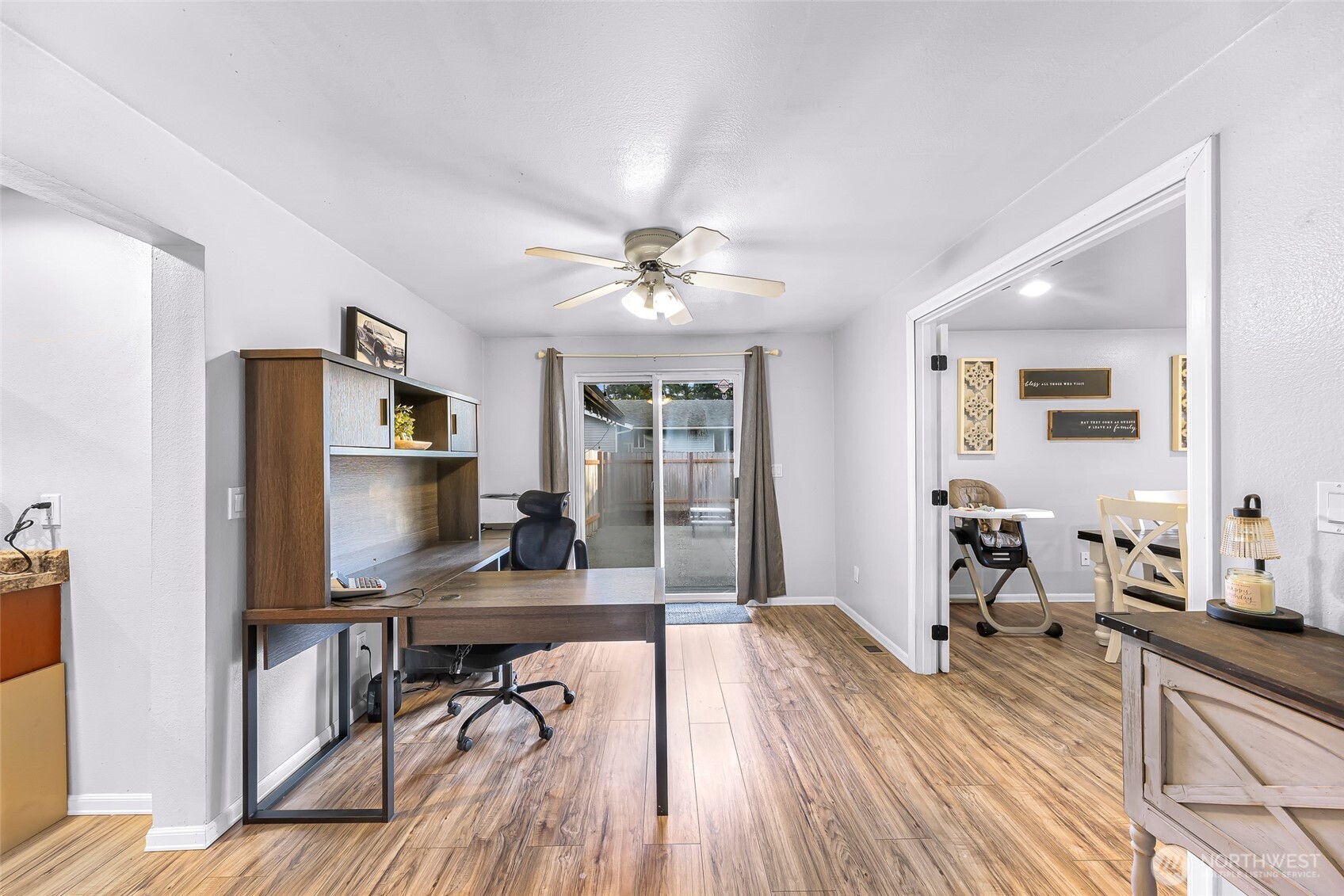 205 Cashmere Lane Everson, WA 98247 - Photo 20 of 40 a view of a workspace with furniture and a kitchen