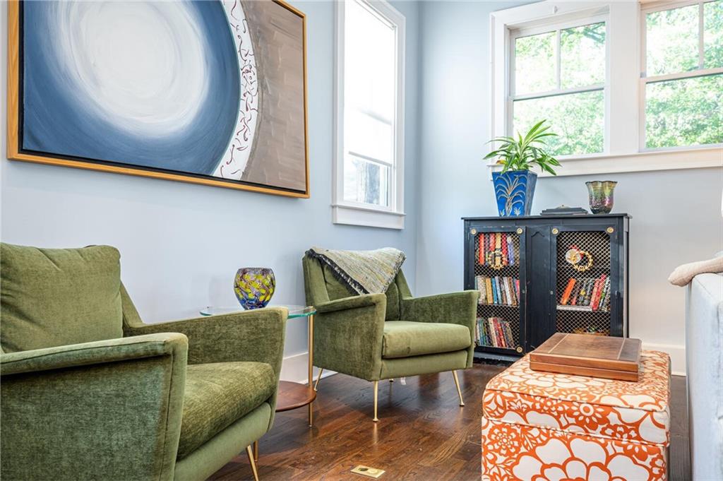 123 Ansley Street Decatur, GA 30030 - Photo 28 of 61 a living room with furniture and a potted plant