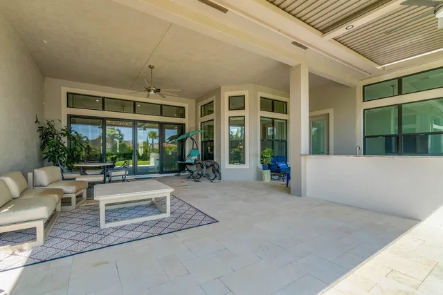 a view of a house with patio