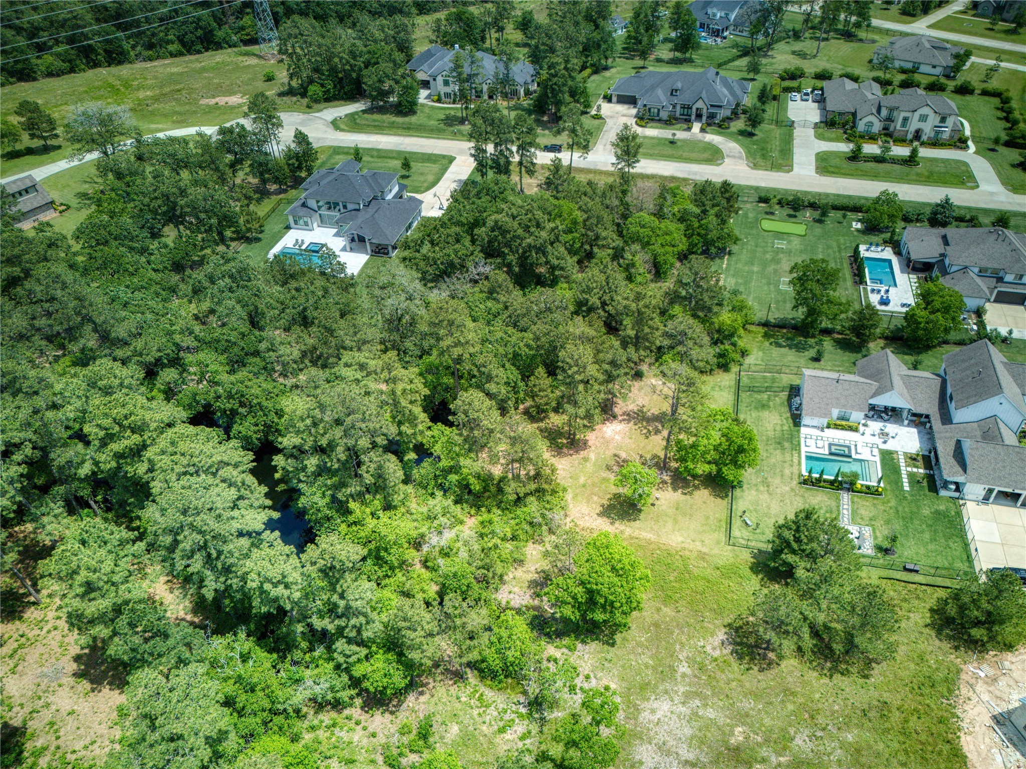 31111 Spring Lake Boulevard Tomball, TX 77375 - Photo 18 of 19 an aerial view of residential house with outdoor space and trees all around